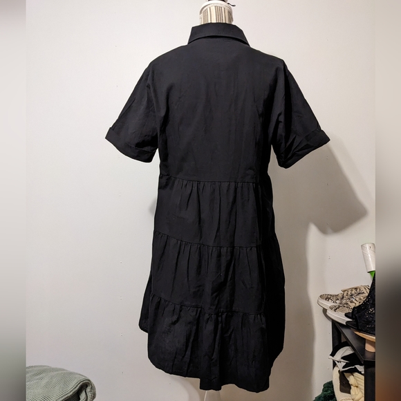 Pygfemr black high waisted dress button front nwt - Picture 9 of 15